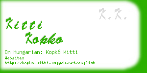 kitti kopko business card